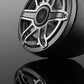 JL Audio M6-650VEX-Mb-S-GmTi 6.5-inch Tower Coaxial Speakers, Titanium Sport Grilles 93413