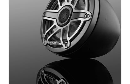 JL Audio M6-650VEX-Mb-S-GmTi 6.5-inch Tower Coaxial Speakers, Titanium Sport Grilles 93413