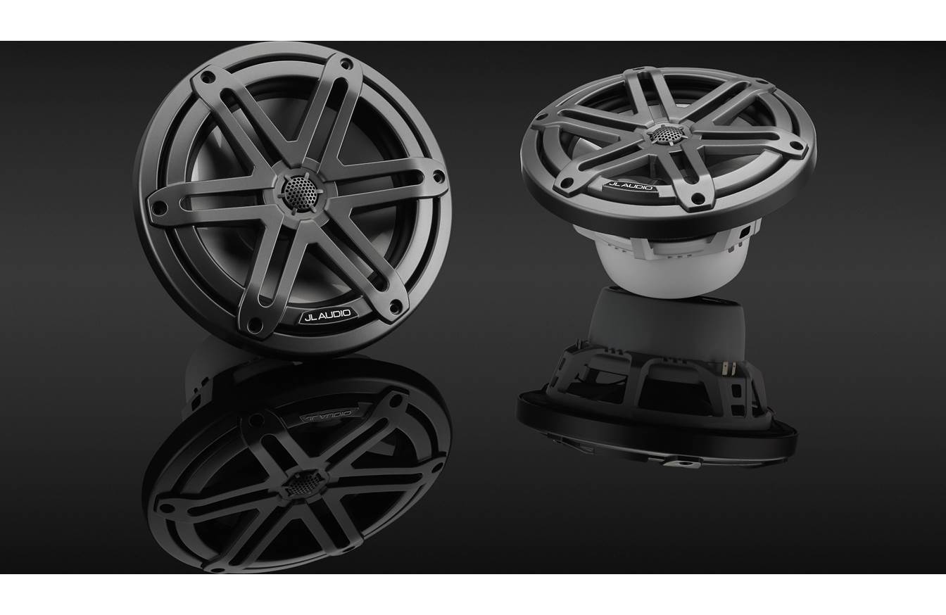 JL Audio M3-770X-S-Gm 7.7-inch Marine Coaxial Speakers, Gray Metallic Sport Grilles 93520