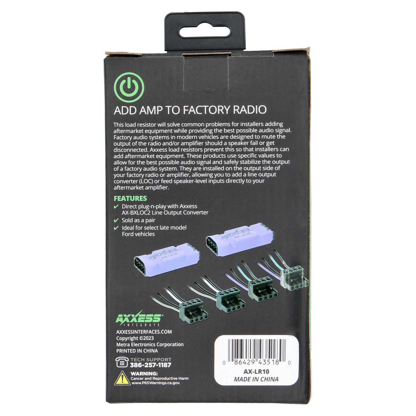 Axxess AX-LR10 10 Ohm Universal Load Resistor Pair