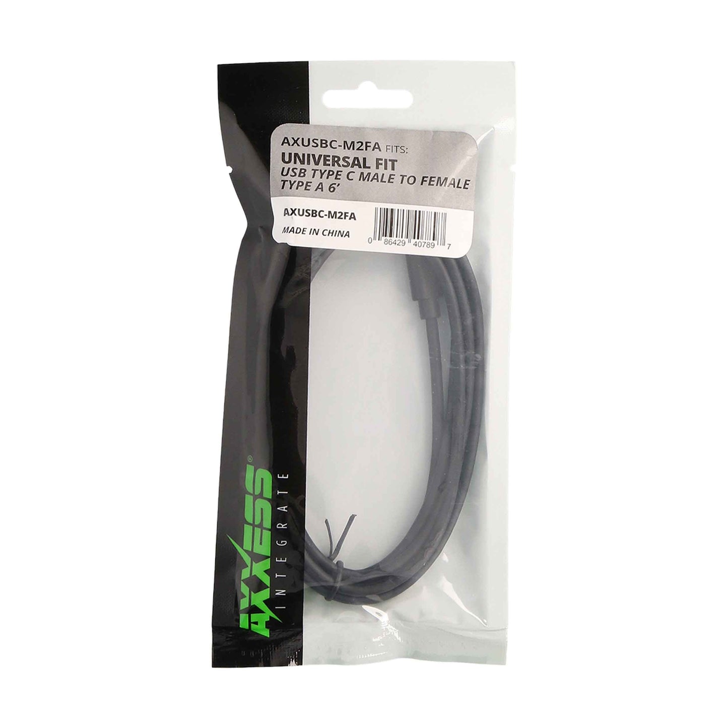 Axxess AXUSBC-M2FA 6-Foot USB-C Male to USB-A Female Cable Universal
