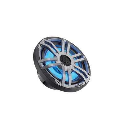 Hertz HEX 6.5 S-LD-G 6.5" RGB Marine Coaxial Speakers, 50W RMS, 4Ω, Gray, Pair