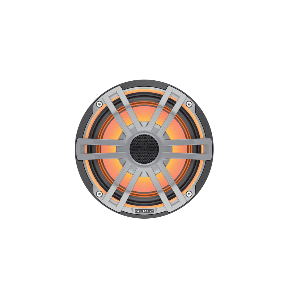 Hertz HEX 6.5 S-LD-G 6.5" RGB Marine Coaxial Speakers, 50W RMS, 4Ω, Gray, Pair - product image 4