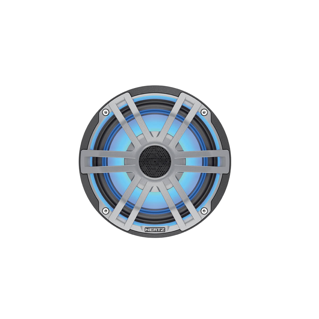 Hertz HEX 6.5 S-LD-G 6.5" RGB Marine Coaxial Speakers, 50W RMS, 4Ω, Gray, Pair - product image 2