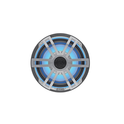 Hertz HEX 6.5 S-LD-G 6.5" RGB Marine Coaxial Speakers, 50W RMS, 4Ω, Gray, Pair - product image 2