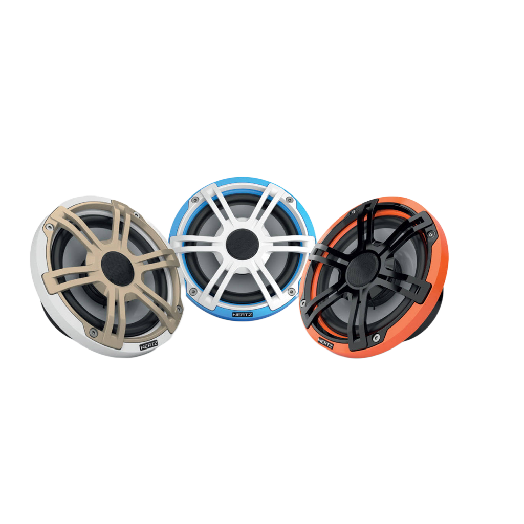 Hertz HEX 6.5 S-LD-G 6.5" RGB Marine Coaxial Speakers, 50W RMS, 4Ω, Gray, Pair - product image 6