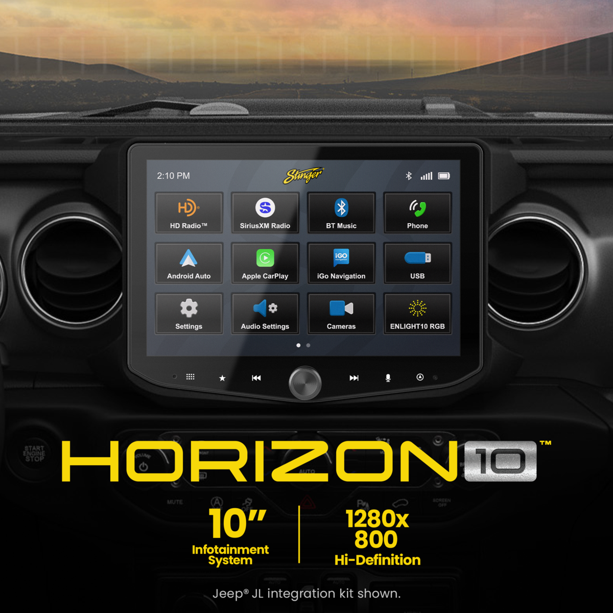 Stinger IX210 HORIZON10 10.1-Inch Floating Multimedia Receiver - view 2