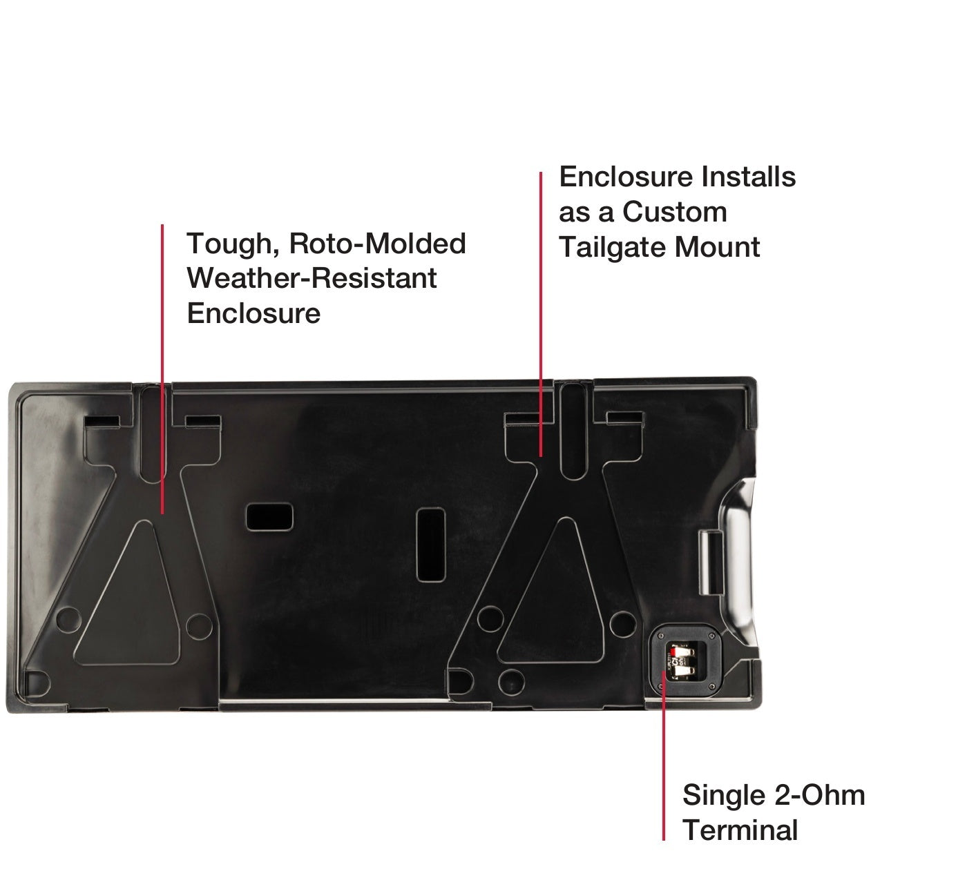Kicker 51KJPL7T122 L7T 12" Tailgate-Mount Loaded Subwoofer Enclosure 2Ω for Jeep Wrangler JK/JL
