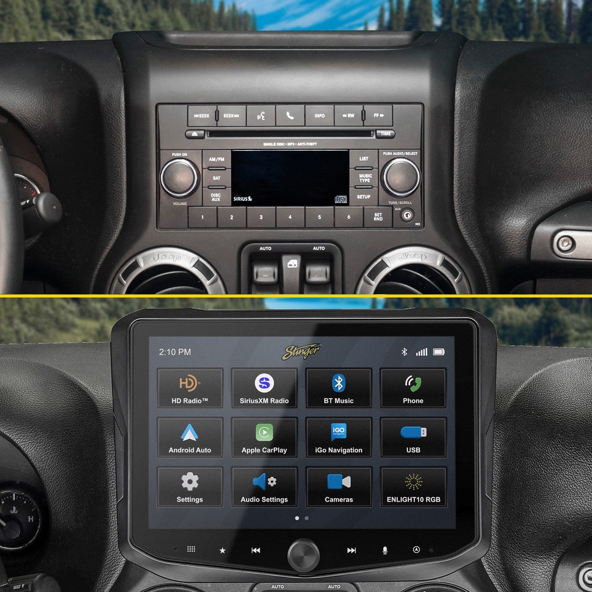 Stinger SRK-JK11HX HORIZON10/HEIGH10 Radio Integration Kit for 2011-2018 Jeep Wrangler JK - view 3