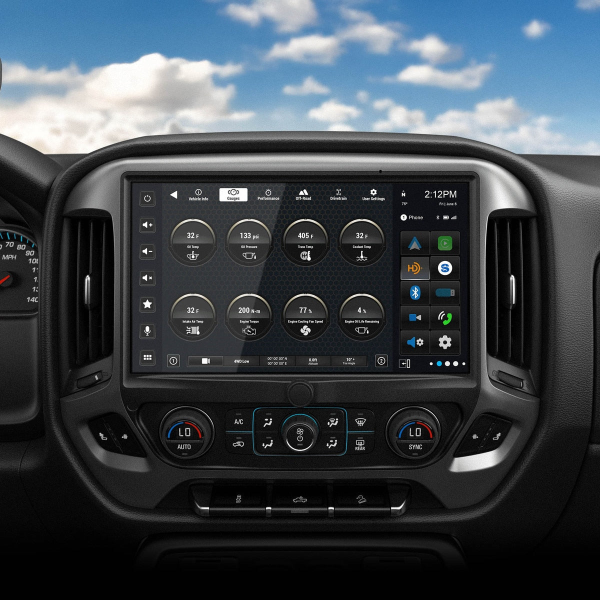 Stinger SRX-GM14128 HORIZON12 12.8-Inch Radio Package for 2014-2019 Silverado & Sierra - view 4