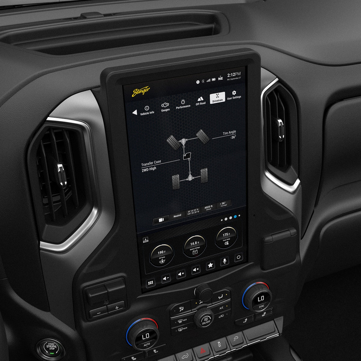 Stinger SRX-GM19128 HORIZON12 12.8-Inch Radio Package for 2019-2023 Silverado & Sierra - view 4