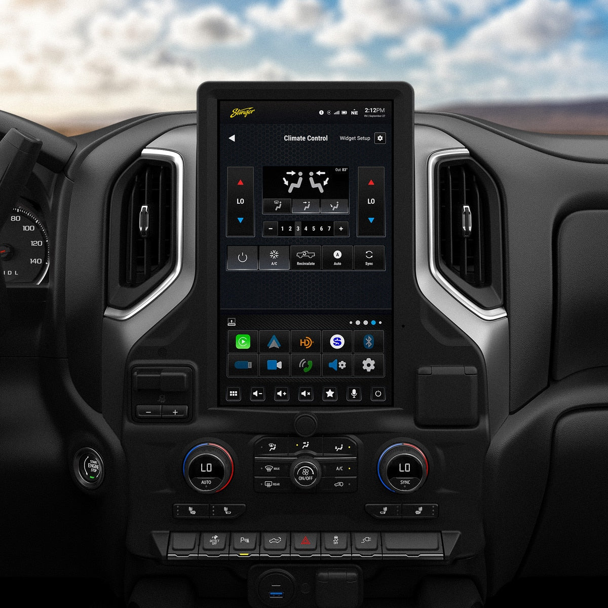Stinger SRX-GM19128 HORIZON12 12.8-Inch Radio Package for 2019-2023 Silverado & Sierra