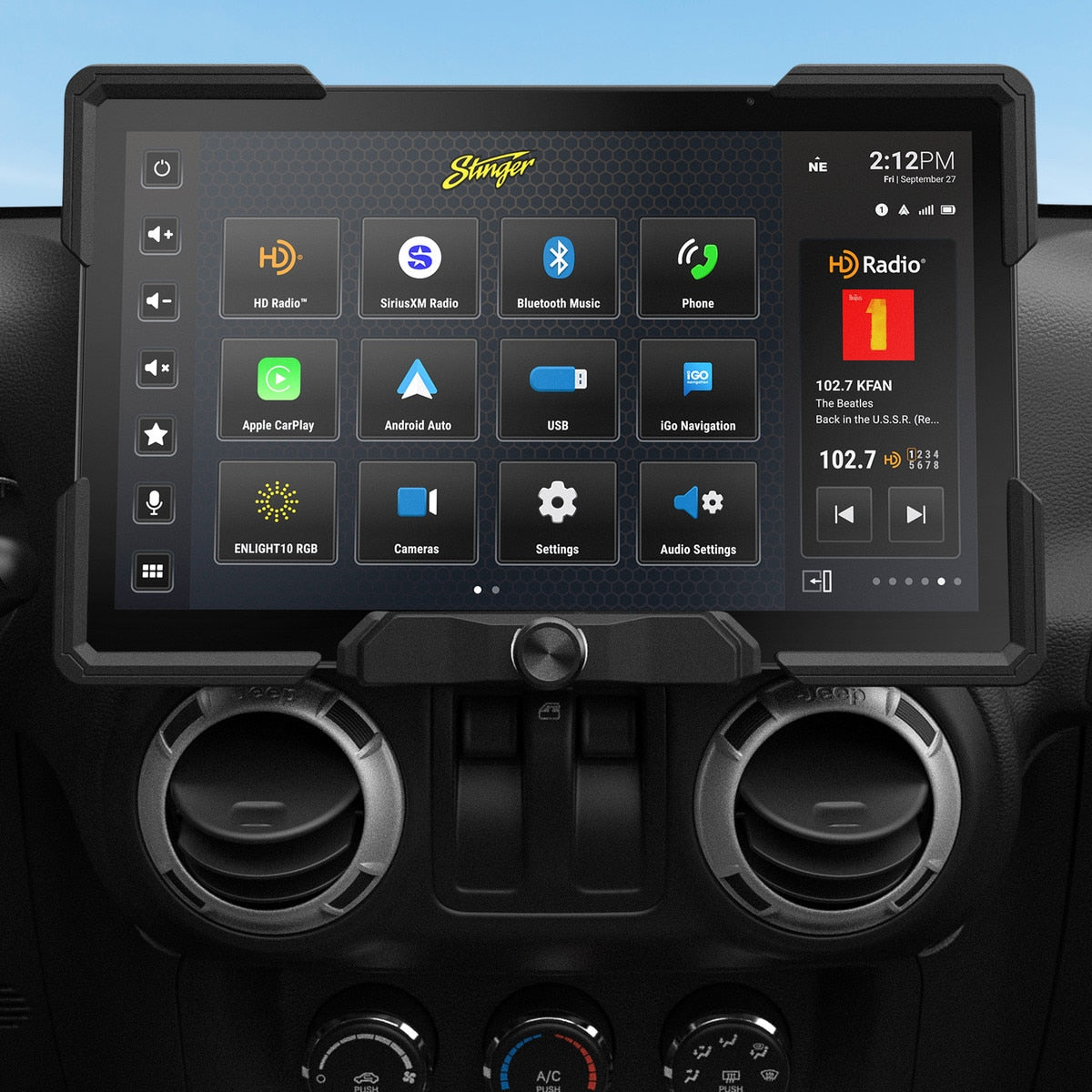 Stinger SRX-JK11128 HORIZON12 12.8-Inch Radio Package for 2011-2018 Jeep Wrangler JK - view 2