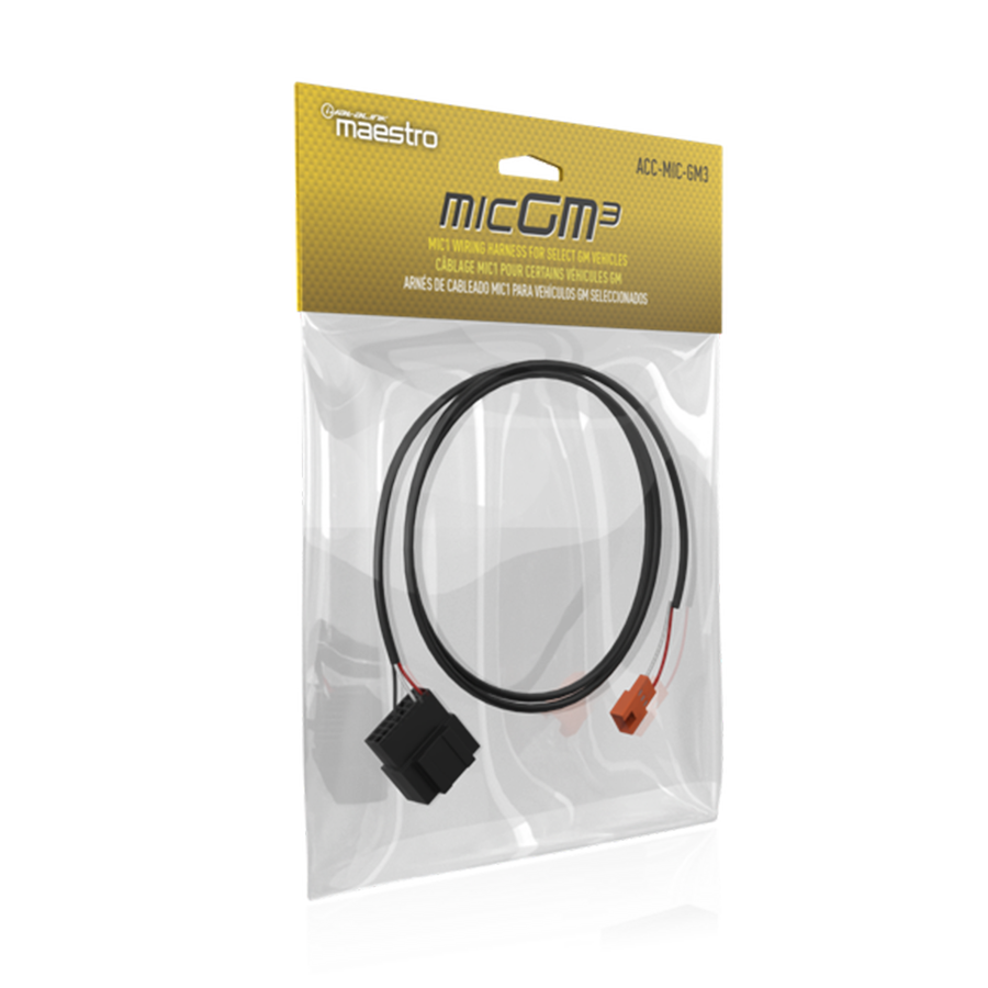 iDatalink Maestro ACC-MIC-GM3 microphone harness in its labeled retail package