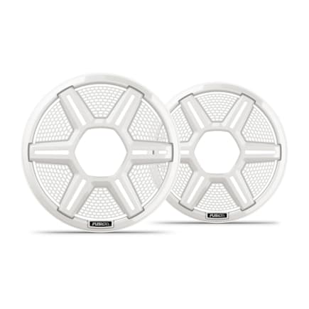 Fusion Apollo Speaker Grilles, 7.7" Shielded White Speaker Grilles (Pair) — 010-13291-11 — view 1