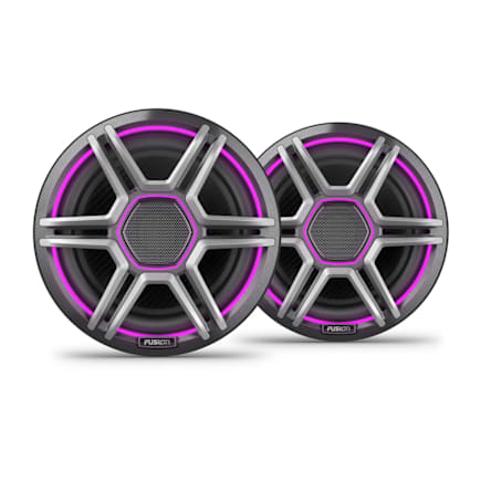 Fusion Apollo Speakers, 7.7" LED Marine Speakers with Sports Gray Grilles — 010-02918-13 — view 1