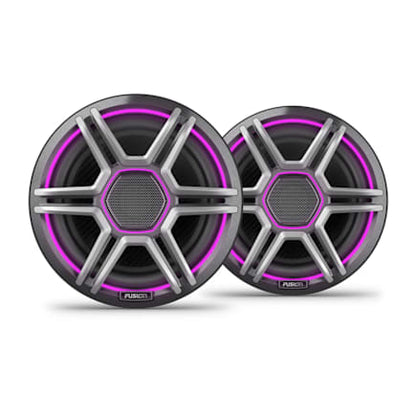 Fusion Apollo Speakers, 7.7" LED Marine Speakers with Sports Gray Grilles — 010-02918-13 — view 1