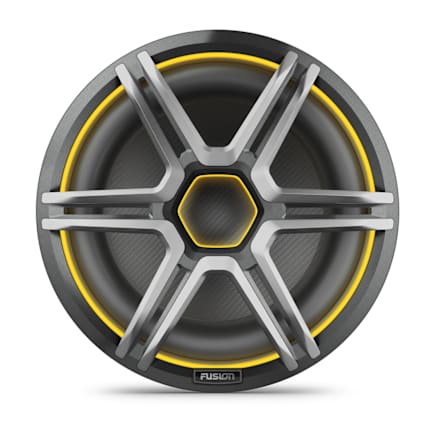 Fusion Apollo Subwoofer, 12" LED Marine Subwoofer with Sports Gray Grille — 010-02918-53 — view 1