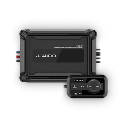 JL Audio AP Bluetooth 4-Channel Compact Marine Amplifier & Wired Remote, 010-03431-00 — product view 1