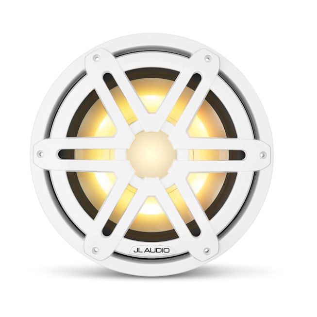 JL Audio M3-10IB-S-Gw-i-4 10" Marine RGB LED Subwoofer, White Sport, 175W RMS, 4Ω, Single 010-03265-01 — product view 1