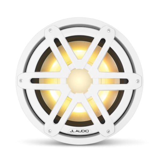 JL Audio M3-10IB-S-Gw-i-4 10" Marine RGB LED Subwoofer, White Sport, 175W RMS, 4Ω, Single 010-03265-01 — product view 1