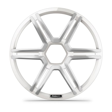 Fusion Apollo Subwoofer Grille, 12" Sports White Subwoofer Grille — 010-13294-01 — view 1