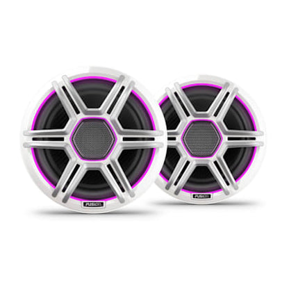 Fusion Apollo Speakers, 7.7" LED Marine Speakers with Sports White Grilles — 010-02918-11 — view 1