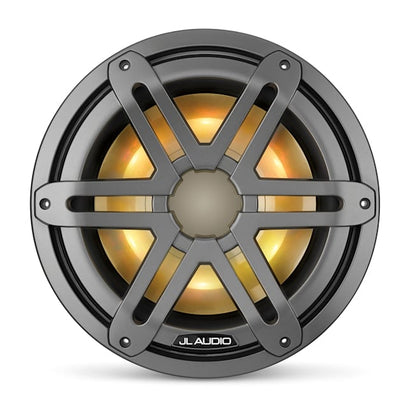 JL Audio M3-10IB-S-Gm-i-4 10" Marine RGB LED Subwoofer, Gray Sport, 175W RMS, 4Ω, Single 010-03264-01 — product view 1