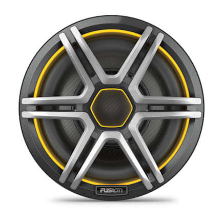 Fusion Apollo Subwoofer, 10" LED Marine Subwoofer with Sports Gray Grille — 010-02918-43 — view 1