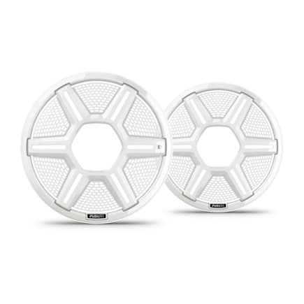 Fusion Apollo Speaker Grilles, 8.8" Shielded White Speaker Grilles (Pair) — 010-13292-11 — view 1