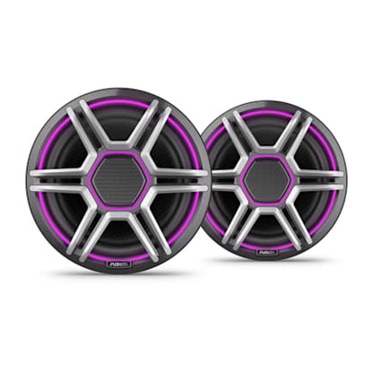 Fusion Apollo Speakers, 8.8" LED Marine Speakers with Sports Gray Grilles — 010-02918-23 — view 1