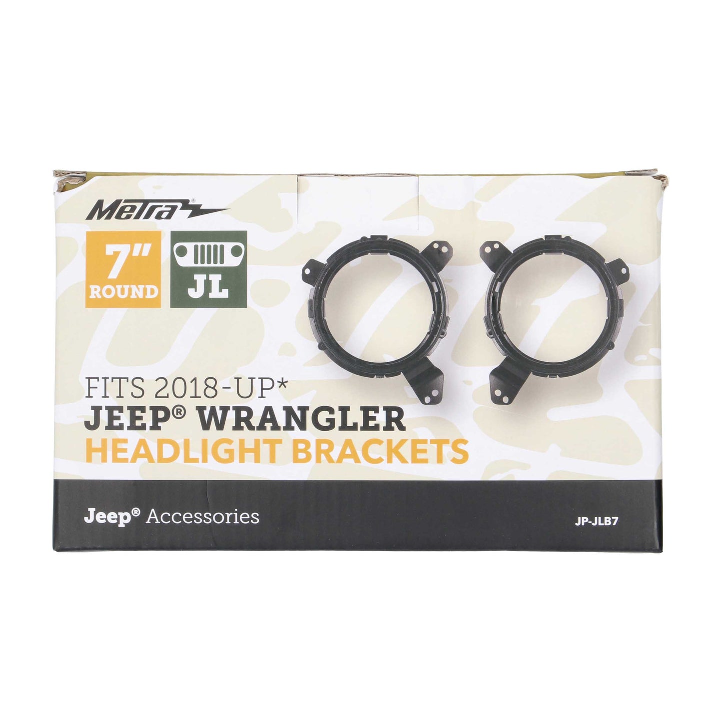 Metra JP-JLB7 7-Inch Headlight Brackets for Jeep JL JT