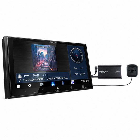 Kenwood DMX8710S 6.92" HD Wireless CarPlay Receiver + SXV300V1 SiriusXM Tuner Bundle - complete bundle hero image