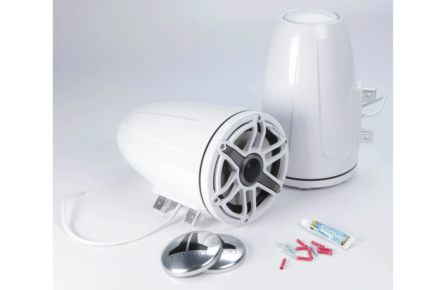 JL Audio M6-770ETXv3-Gw-S-GwGw 7.7" Marine Tower Coaxial Pair 100W 4Ω 010-03277-00 (93654)
