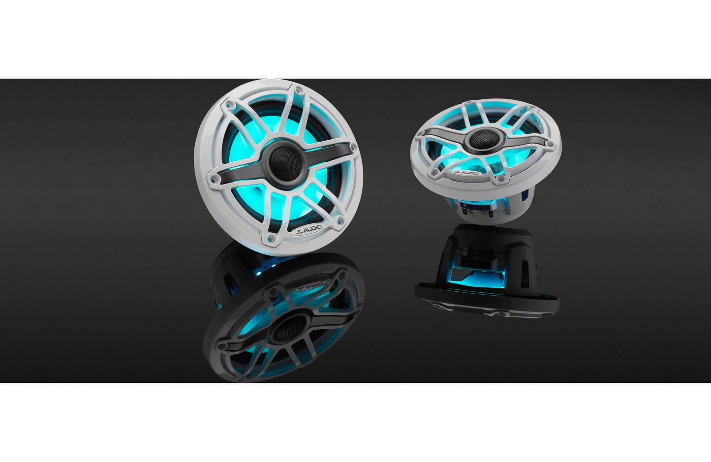 JL Audio M6-650X-S-GwGw-i 6.5" Marine Coaxial Speakers w/LED 75W RMS 010-03093-00 (93726)