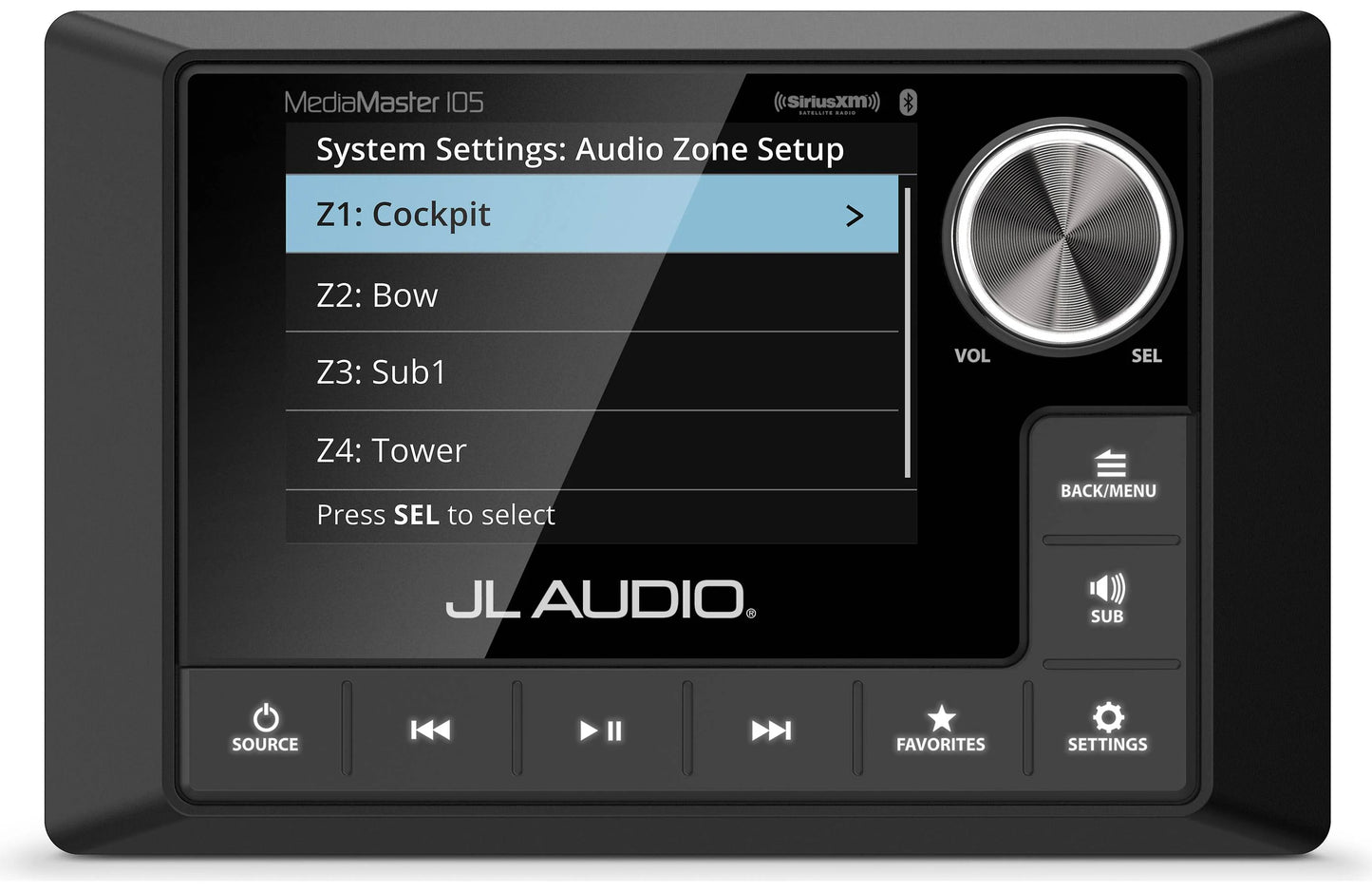 JL Audio MediaMaster MM105 Marine 4-Zone Source Unit 010-03132-00 (98652)