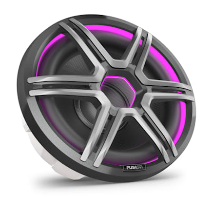 Fusion Apollo Subwoofer, 12" LED Marine Subwoofer with Sports Gray Grille — 010-02918-53 — view 3