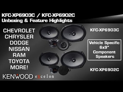 Kenwood eXcelon KFC-XP6902C 6x9" Component Car Speakers 300W Max 100W RMS (Pair)