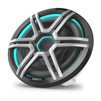 Fusion Apollo Subwoofer, 10" LED Marine Subwoofer with Sports Gray Grille — 010-02918-43 — view 2