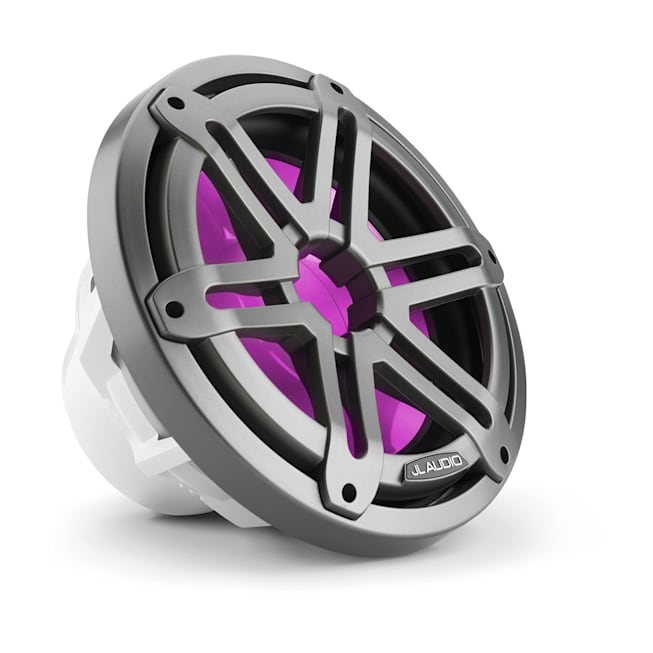 JL Audio M3-10IB-S-Gm-i-4 10" Marine RGB LED Subwoofer, Gray Sport, 175W RMS, 4Ω, Single 010-03264-01 — product view 2