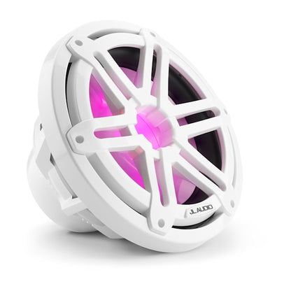 JL Audio M3-10IB-S-Gw-i-4 10" Marine RGB LED Subwoofer, White Sport, 175W RMS, 4Ω, Single 010-03265-01 — product view 2