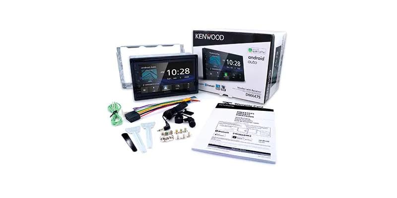 Kenwood DMX47S Mechless 6.8" Car Stereo- Apple CarPlay, Android Auto + CMOS-230LP Backup Camera