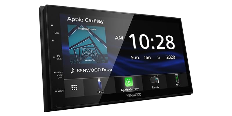 Kenwood DMX47S Mechless 6.8" Car Stereo- Apple CarPlay, Android Auto + CMOS-230LP Backup Camera