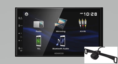 Kenwood DMX129BT 6.8" Touchscreen Bluetooth Car Stereo with AM/FM + CMOS-230LP Backup Camera Bundle