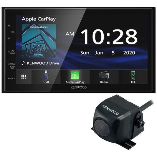 Kenwood DMX4707S Mechless 6.8" Car Stereo- Apple CarPlay, Android Auto + CMOS-230 Backup Camera