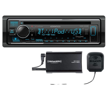Kenwood eXcelon KDC-X305 AM FM CD Bluetooth Car Stereo + SXV300V1 SiriusXM Satellite Tuner