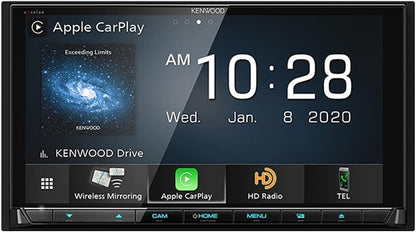Kenwood DDX9707S 6.95" DVD Car Stereo- Wireless Apple CarPlay, Android Auto + CMOS-230LP Backup Camera