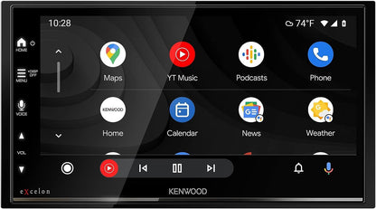 Kenwood eXcelon DMX709S 6.95" Touchscreen Car Stereo – Apple CarPlay, Android Auto + CMOS-230LP Backup Camera