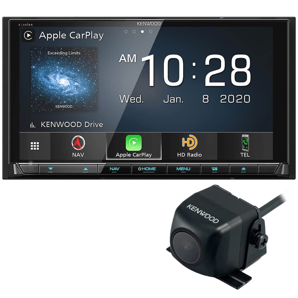 Kenwood DNX997XR 6.8" Apple CarPlay Android Auto GPS Car Stereo + CMOS-230 Backup Camera
