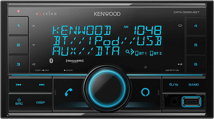 Kenwood eXcelon DPX395MBT AM FM USB CD Bluetooth Car Stereo + SXV300V1 SiriusXM Satellite Tuner